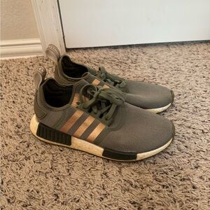 brand: Adidas, color: Green + rose gold, size:8.5